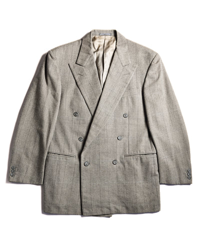 Ermenegildo Zegna /80's-90's Glen-check Double-Breasted Blazer
