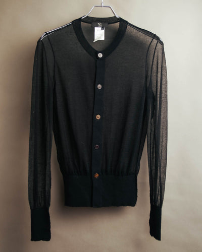 "Y's" Sheer knit cardigan