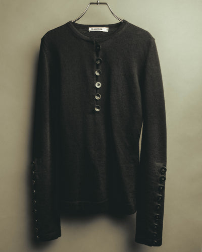 “JIL SANDER” 10's button detailed wool knit cardigan