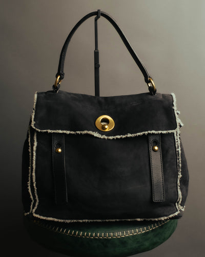 "Yves Saint Laurent" 00's-10's Shearling leather shoulder bag