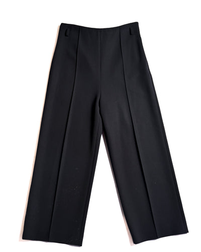 HERMES/ 22AW Refined Wool Wide Leg Trousers Black