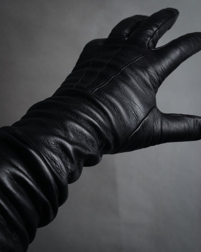 “CAUSSE GANTIER” 2000’s Silk lined opera leather gloves