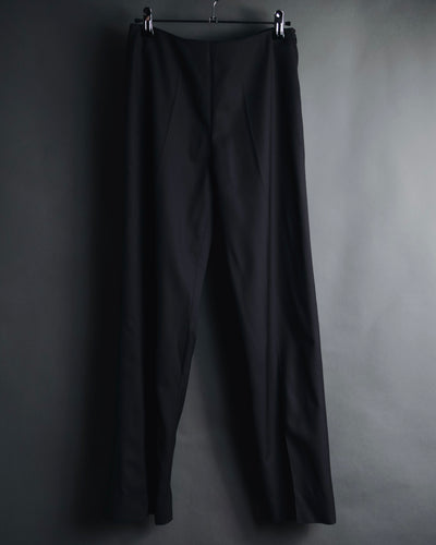 "HERMES" 90’s-00’s Margiela design minimal virgin wool slacks