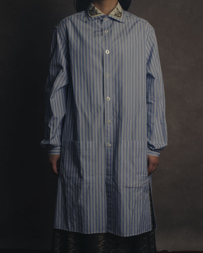 –SPECIAL– “GUCCI” 2016 embellished collar striped long shirt
