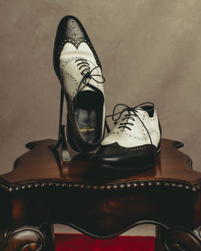 “Saint Laurent” 10’s-20’s Two-tone wingtip brogue spectator shoes