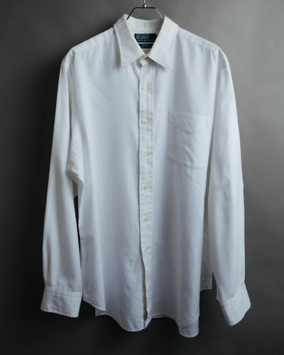 -MOOD MILLÉSIMES-
90’s-00’s andrew two-ply cotton white shirt by “Polo Ralph Lauren”