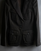 "GIVENCHY" Military patch pocket detail tailored jacket