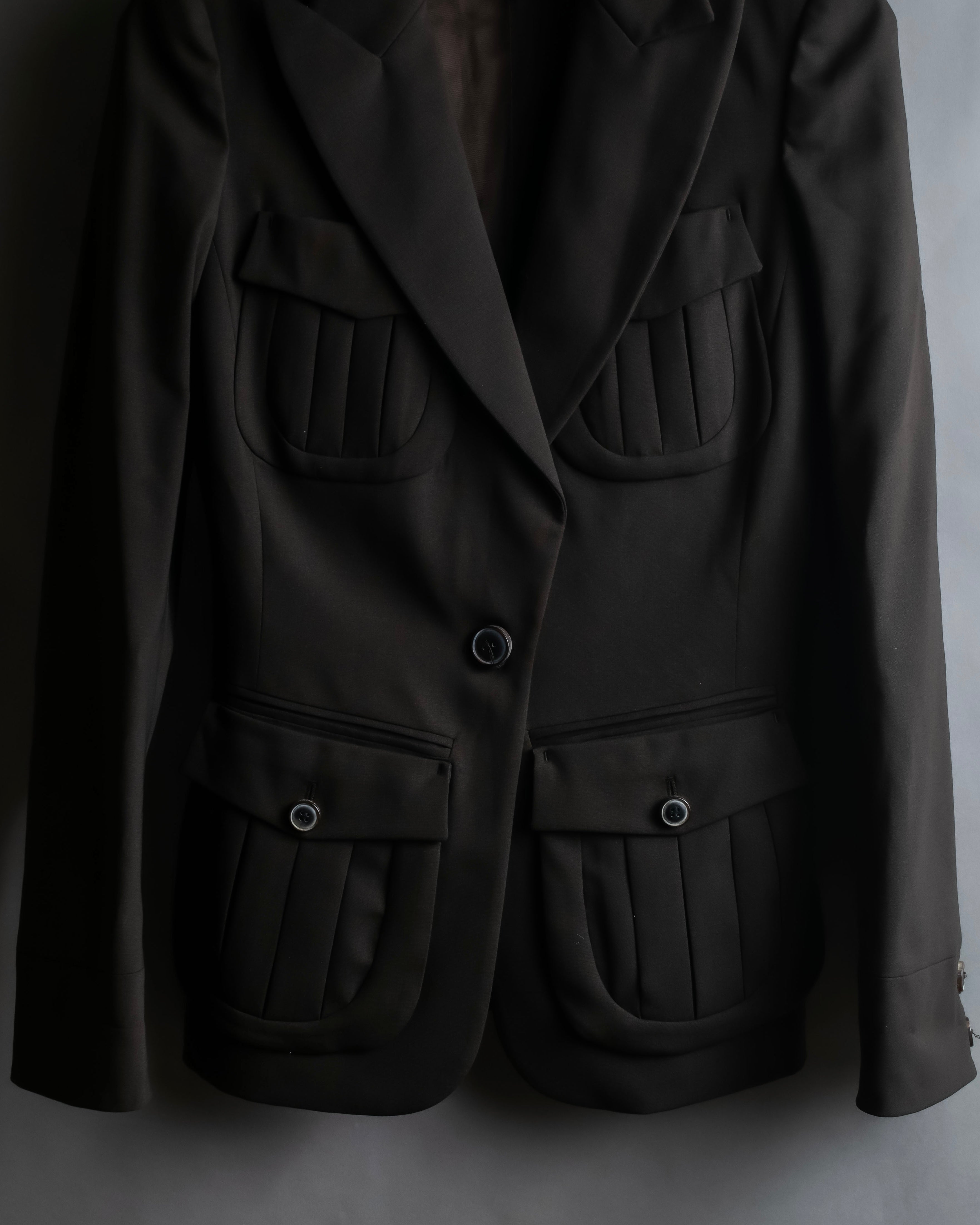 "GIVENCHY" Military patch pocket detail tailored jacket