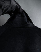 "BALMAIN" Raglan sleeve 100% cashmere stand collar coat