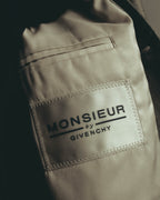 "MONSIEUR by GIVENCHY" 90's Checked wool tailored blazer
