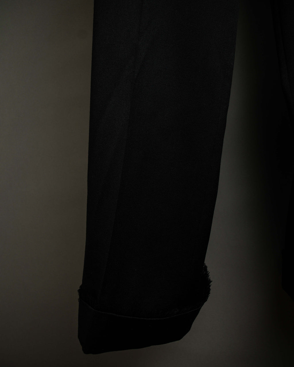 "CHANEL" Fringe design high waist straight cut slacks