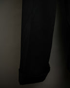 "CHANEL" Fringe design high waist straight cut slacks