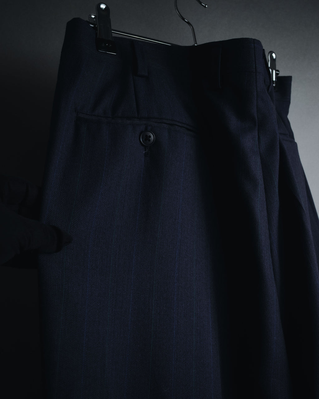 "BALENCIAGA" Tailored Two-Piece Suit Set with Subtle Pinstripes