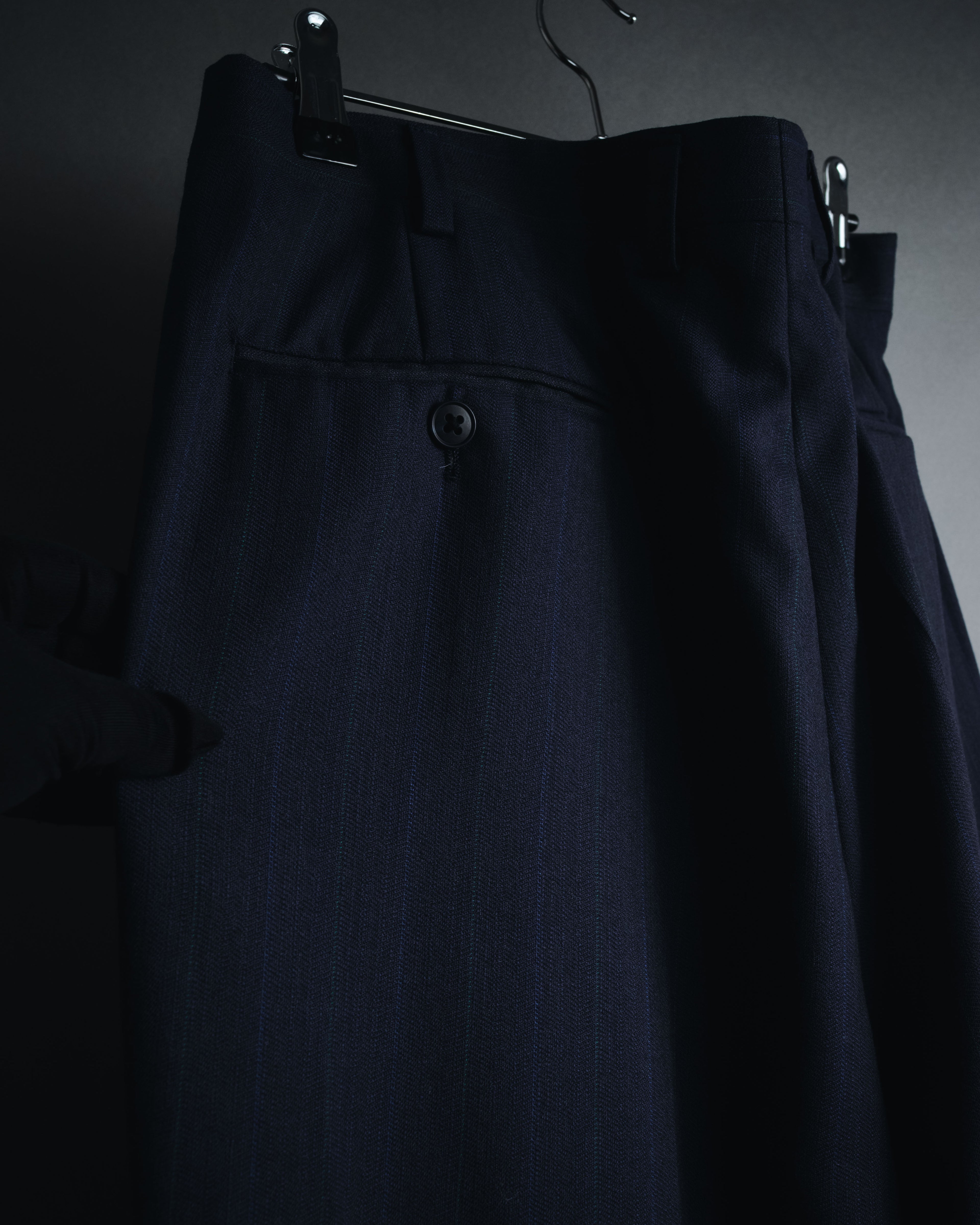 "BALENCIAGA" Tailored Two-Piece Suit Set with Subtle Pinstripes