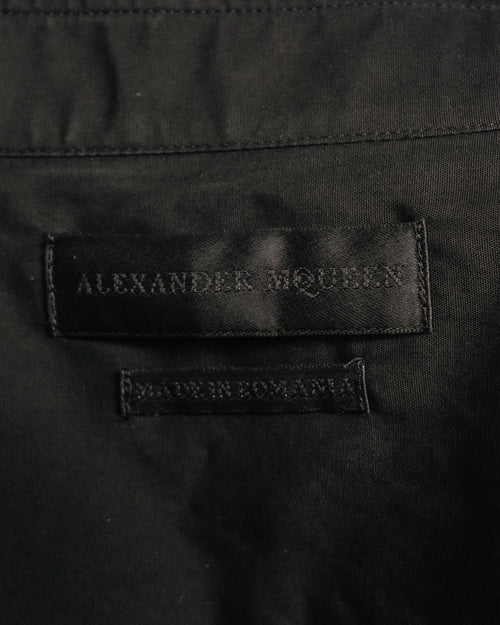 “Alexander McQueen” 10’s Layered double-collar contrast trim shirt