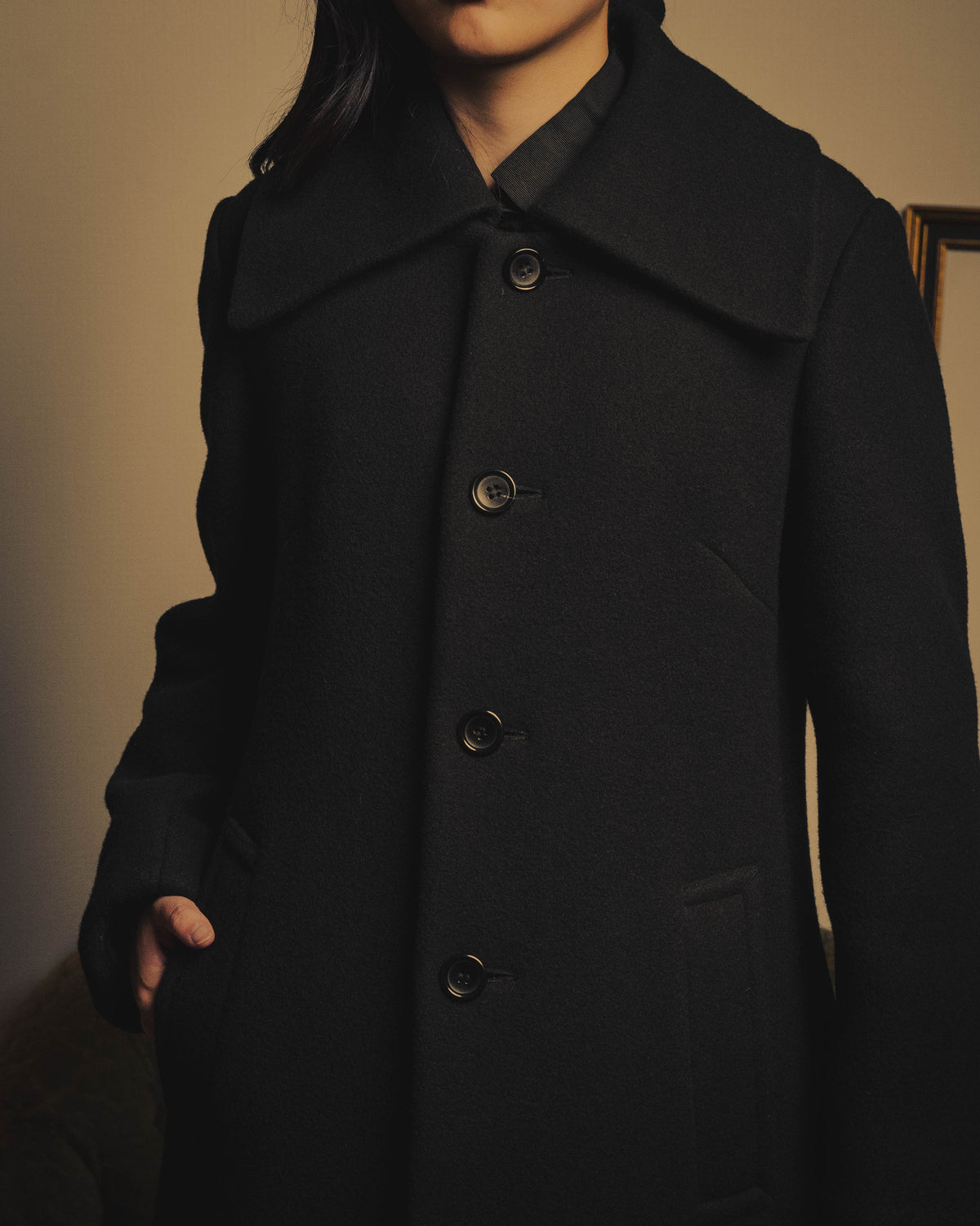 –SPECIAL– “JUNYA WATANABE” 06AW Sculptural twisted-collar wool long coat