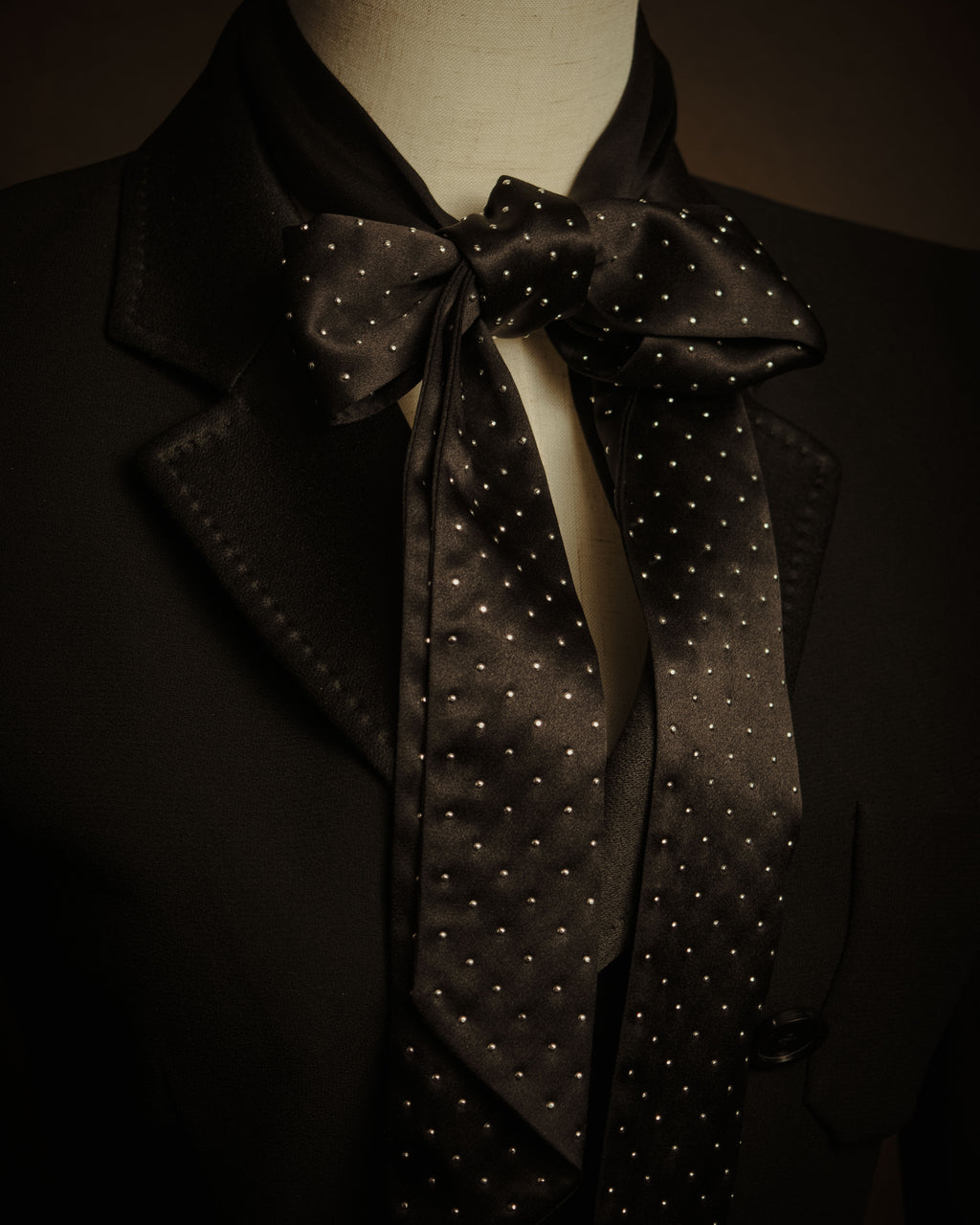 –SPECIAL– “SAINT LAURENT PARIS”
2013-2016 Studded silk ribbon tie