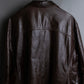 "Vintage 100% cow leather oversized tailored jacket"