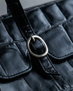 “Jean Paul Gautier” Crocodile-embossed shoulder bag