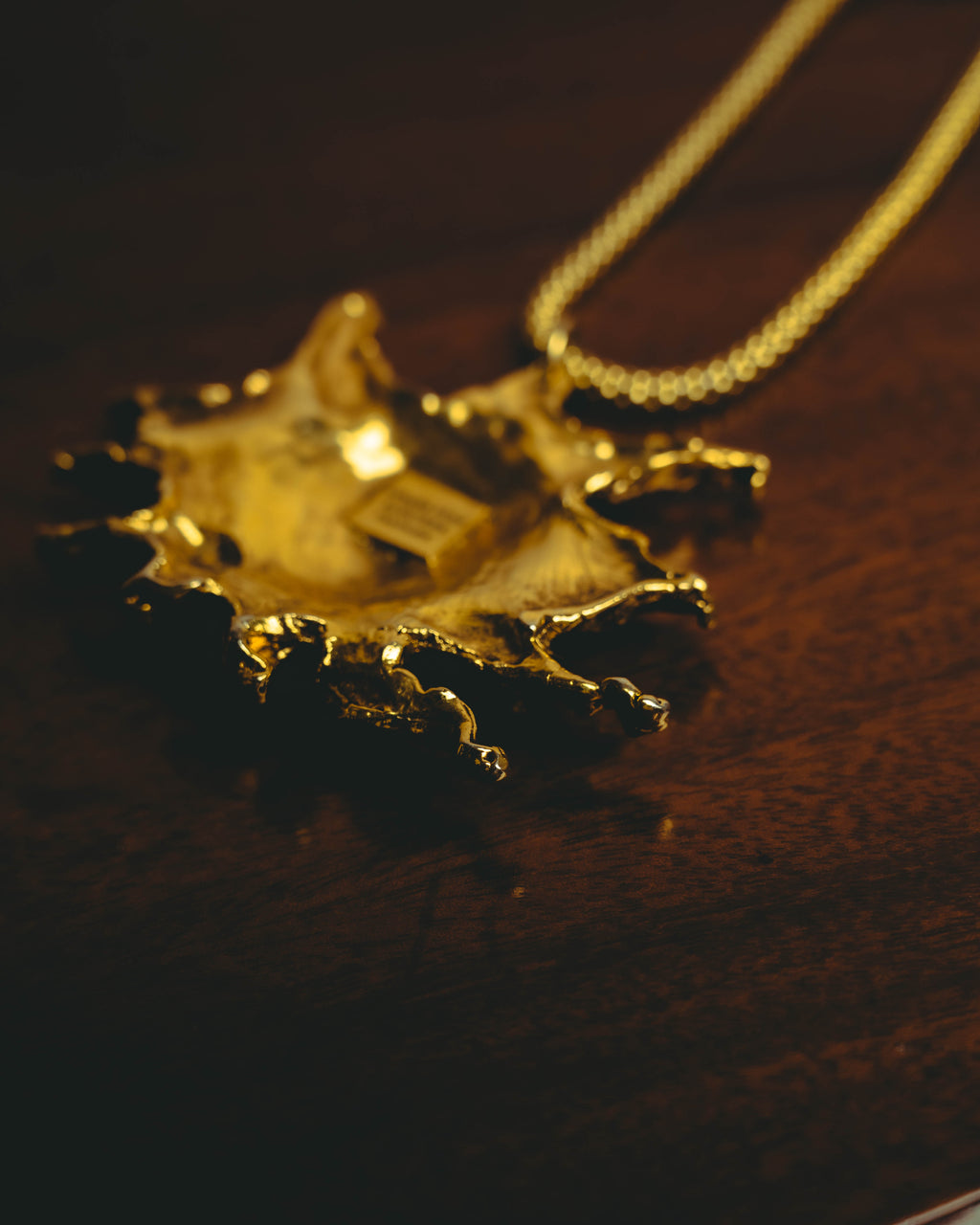 -SPECIAL- “HERMÈS” 90’s Sun face sculptural pendant necklace