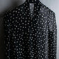 "Saint Laurent Paris 2020"
Ribbon detail polka dot pattern sheer shirt