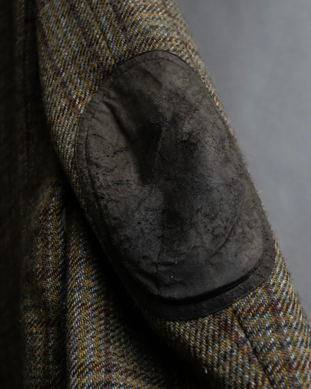 "BURBERRYS" Elbow patch design gun club check tweed jacket