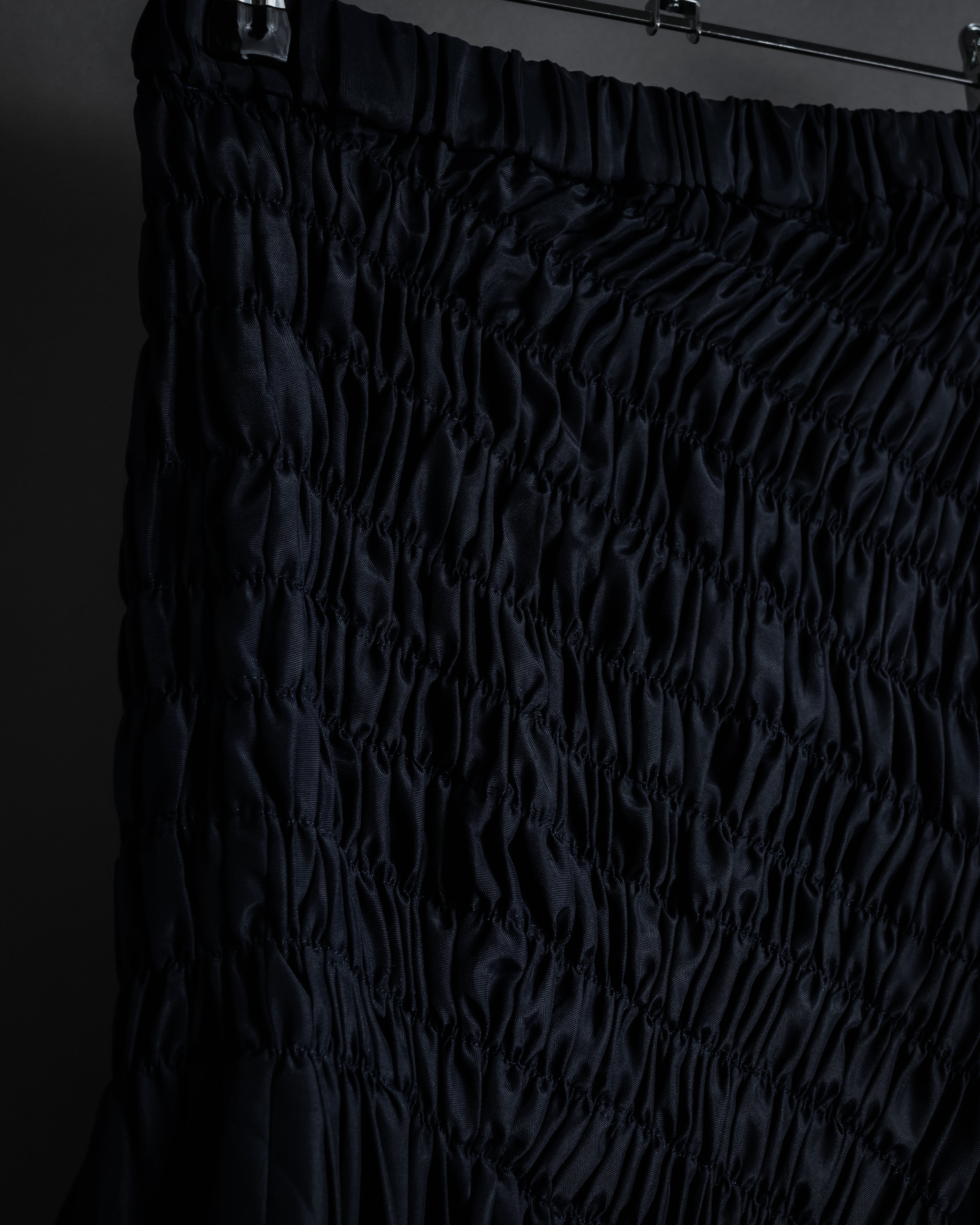 "COMME des GARÇONS" 90SS triacetate smocked asymmetric skirt