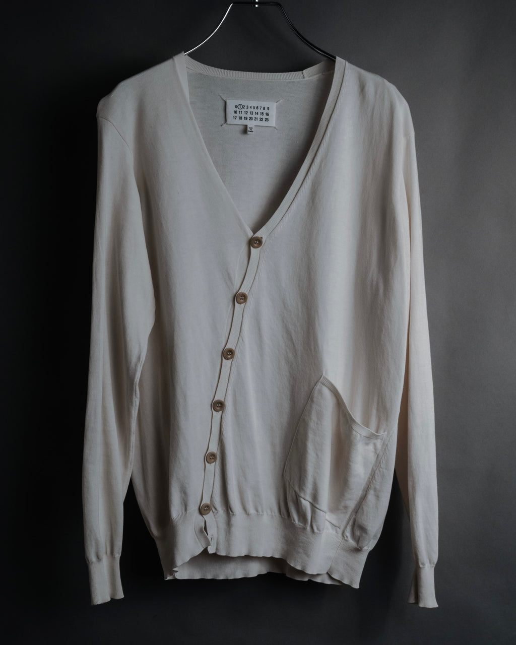 "Maison Martin Margiela" 2014 asymmetrical cotton knit cardigan