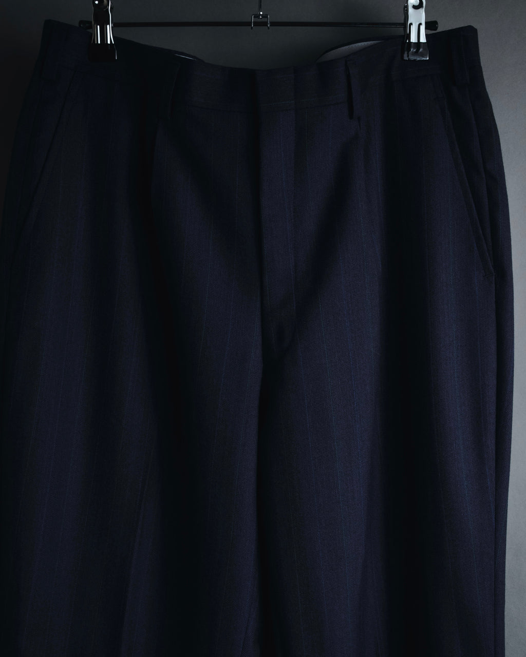 "BALENCIAGA" Tailored Two-Piece Suit Set with Subtle Pinstripes