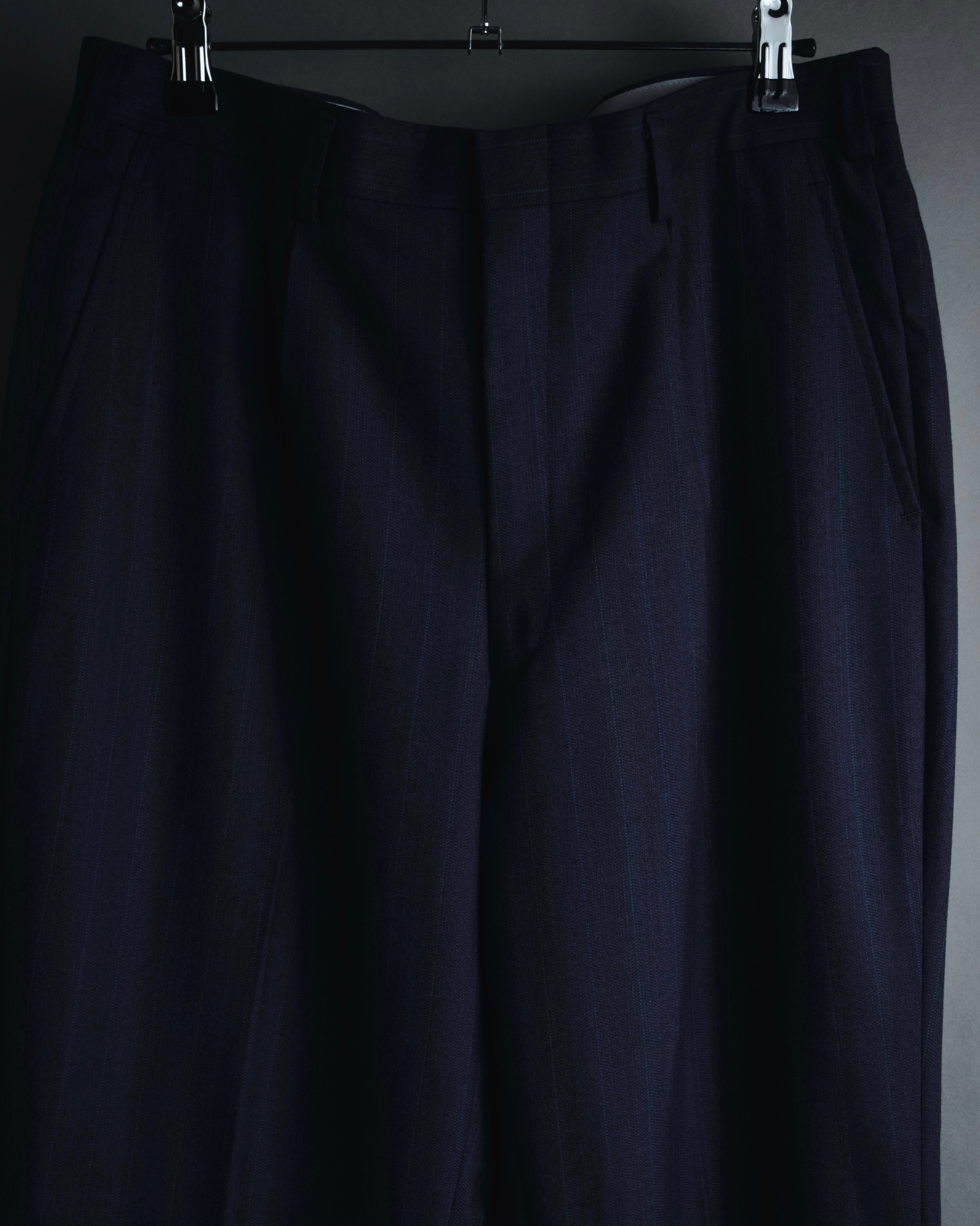 "BALENCIAGA" Tailored Two-Piece Suit Set with Subtle Pinstripes