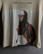 "BALENCIAGA" Painting graphic logo engraved T-shirt