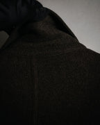 –SPECIAL– “HERMES” 90’s-00’s Concealed placket wool zip coat