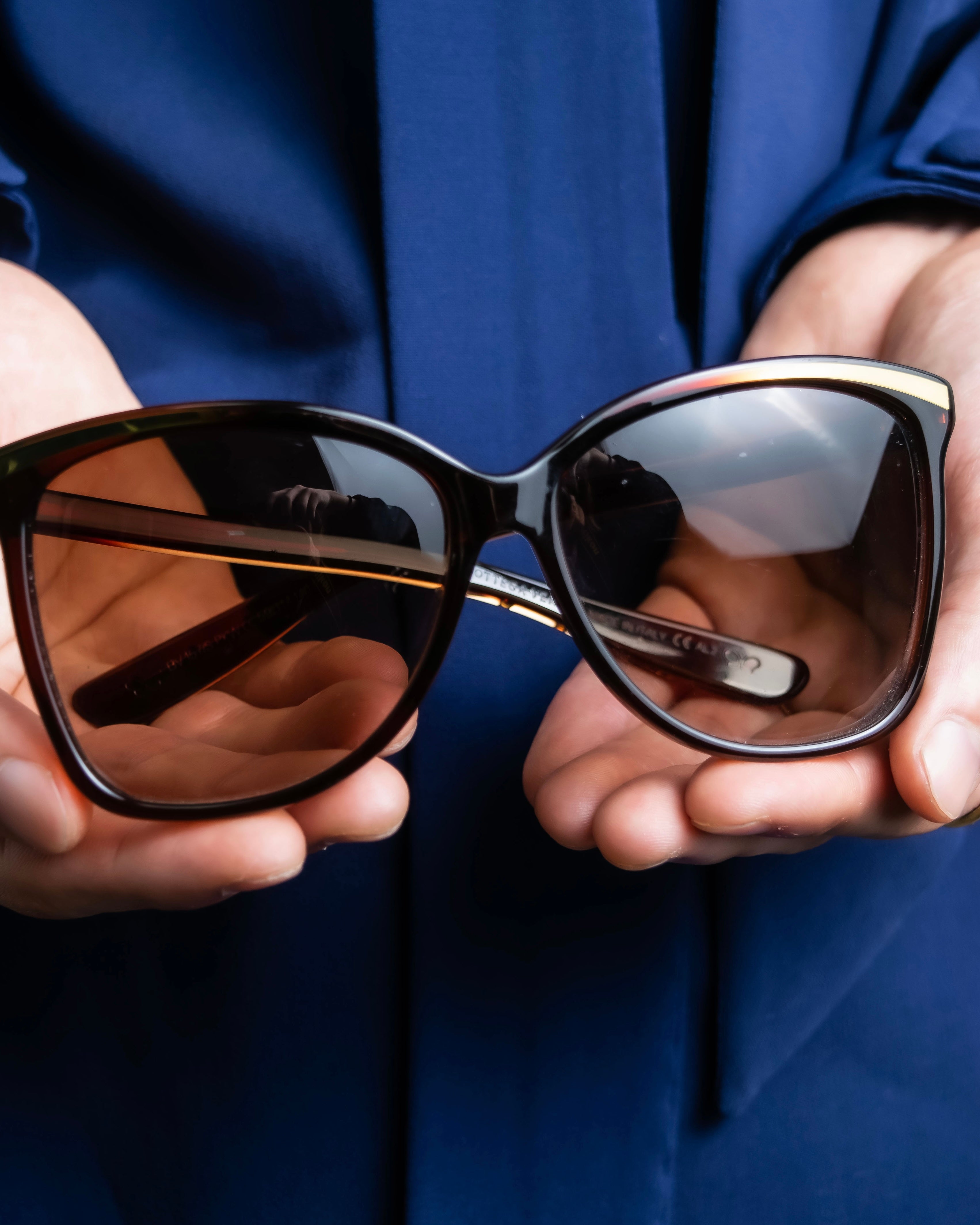 "BOTTEGA VENETA" Butterfly frame tortoiseshell sunglasses