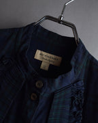 "BURBERRY" Tartan check pattern frill shirt