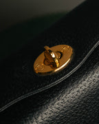 -SPECIAL- “GUCCI” 70’s-80’s Pigskin leather turn lock handbag