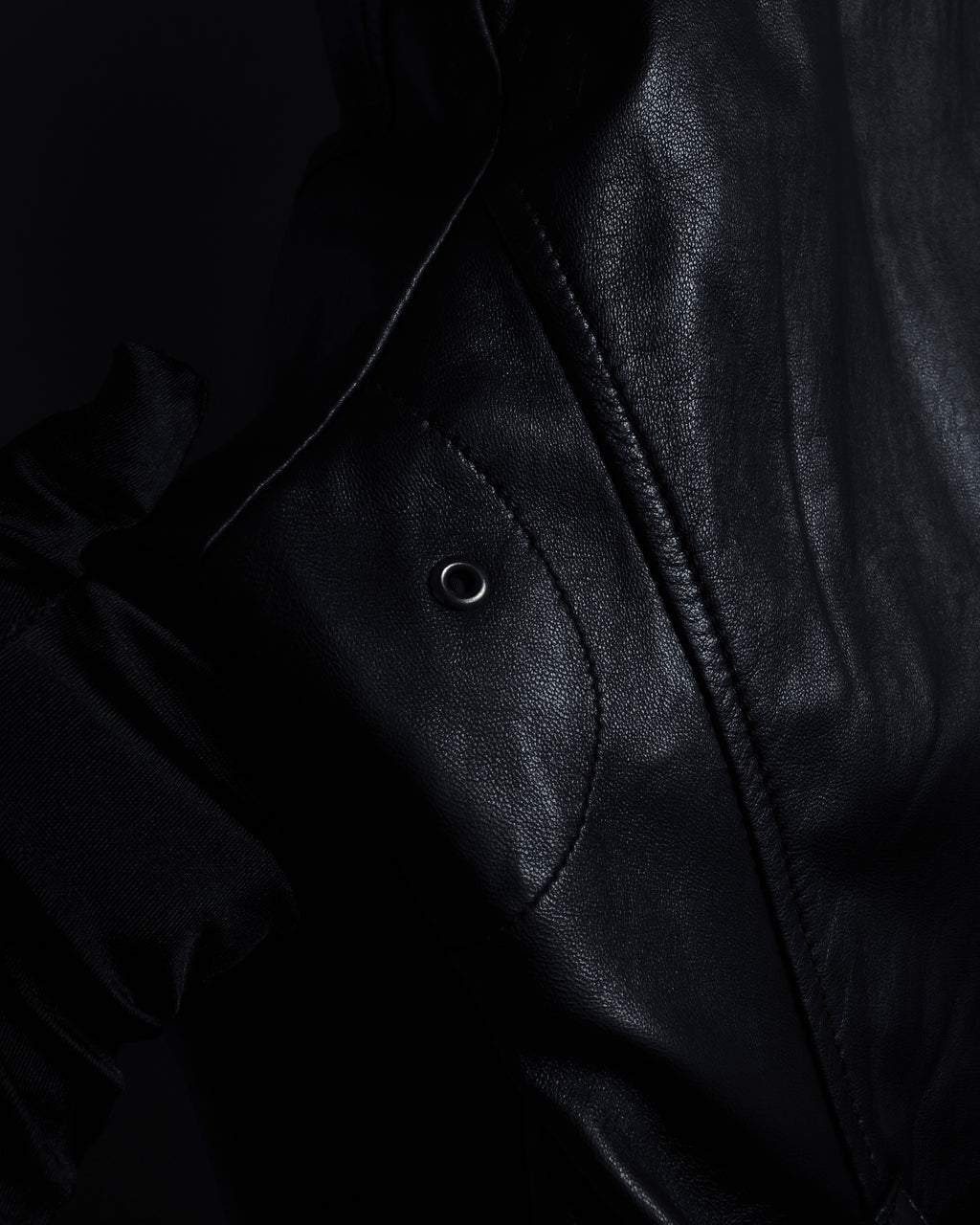 "DURBAN" Double zipper sheepskin leather coat