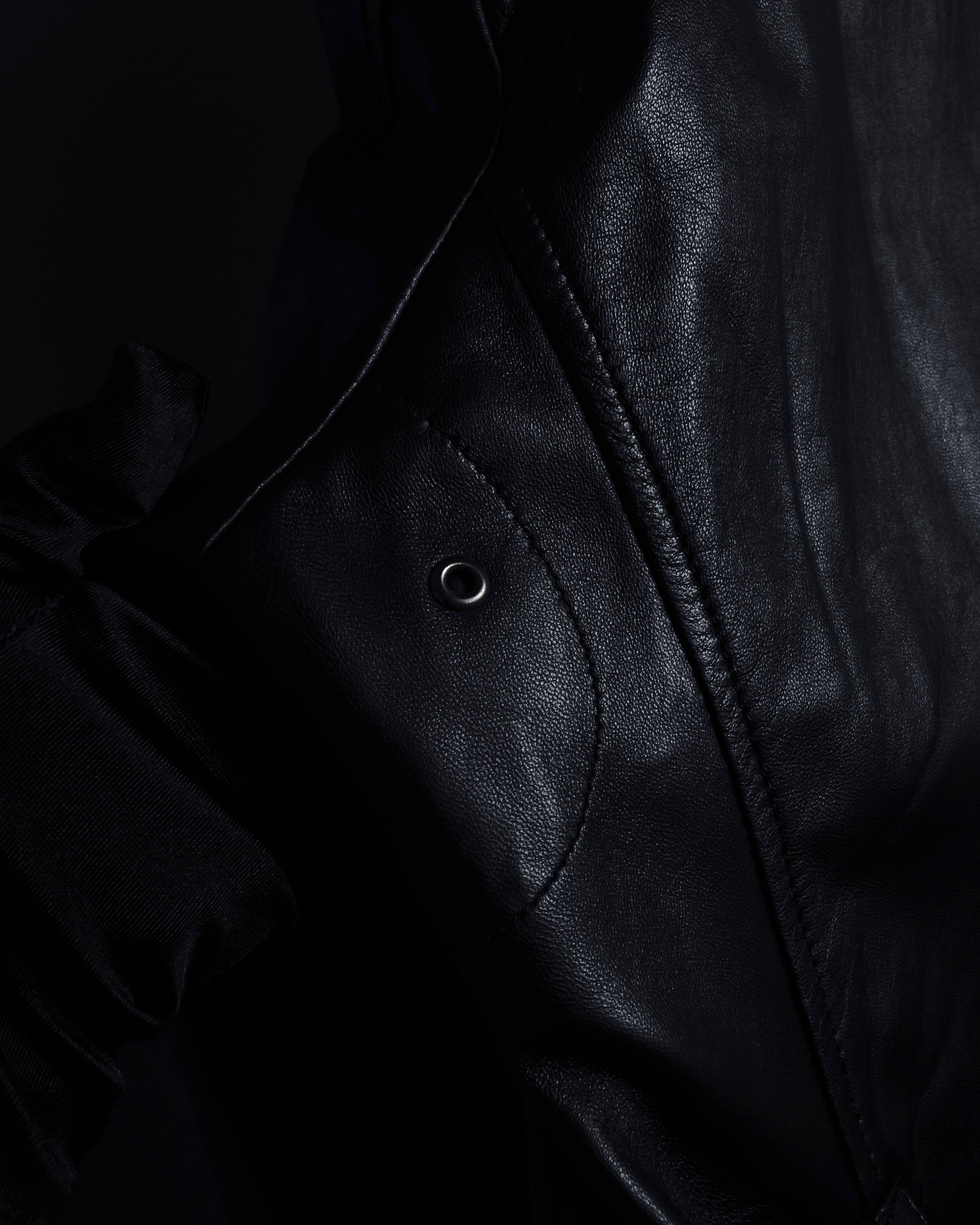 "DURBAN" Double zipper sheepskin leather coat