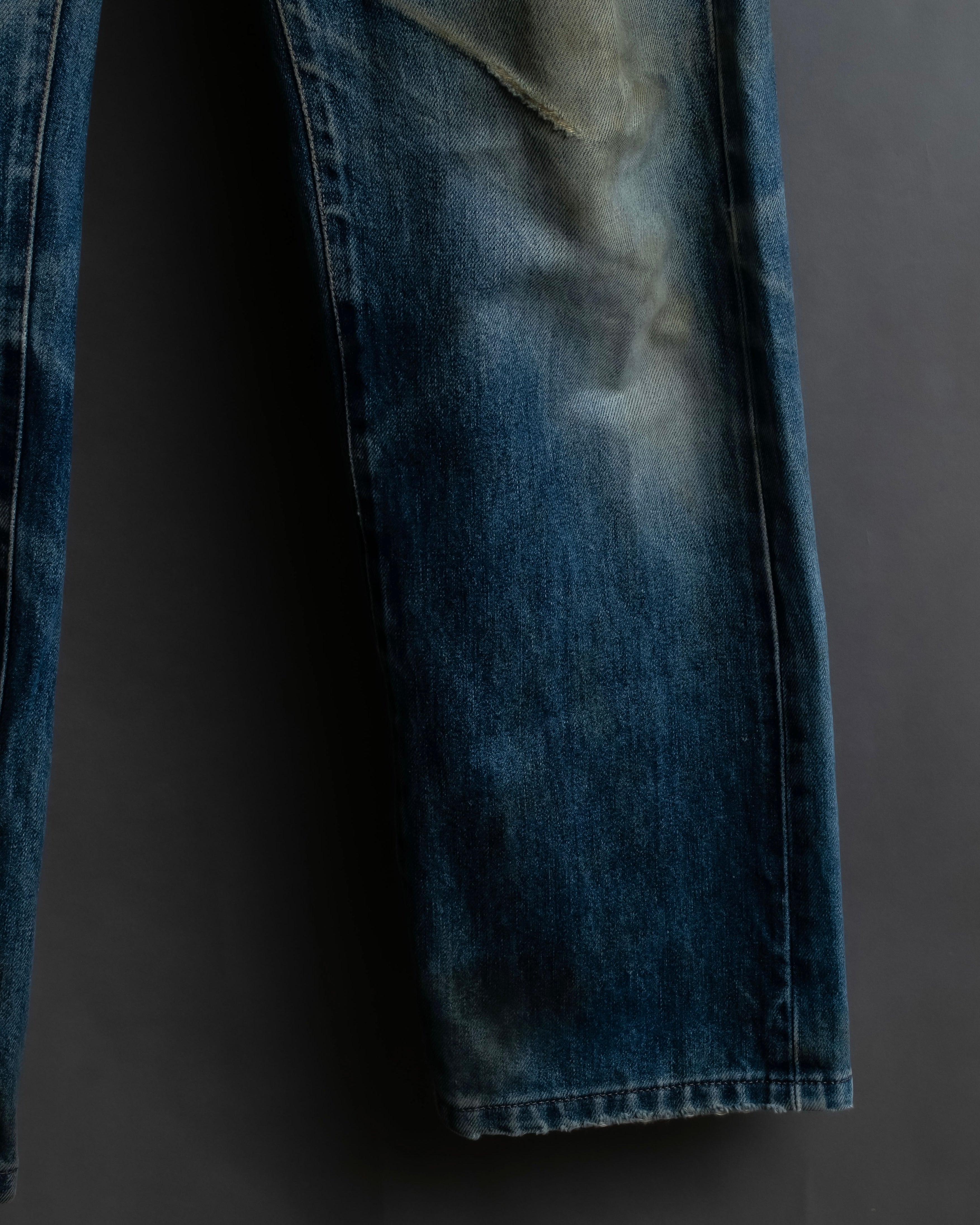 "GUCCI" Gradient fade design tapered denim