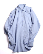 ARMANI COLLEZIONI/ Snap Button-down Oversized Dress Shirt Light Blue