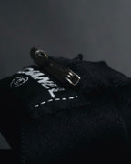 "CHANEL" 90’s black satin and grosgrain ribbon brooch