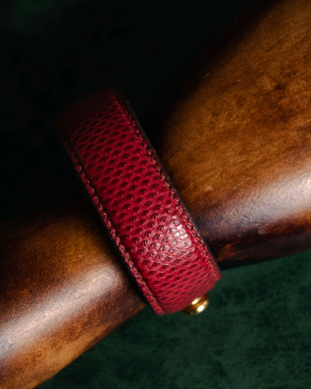 “GUCCI” 90’s-00’s Horsebit lizard leather bangle