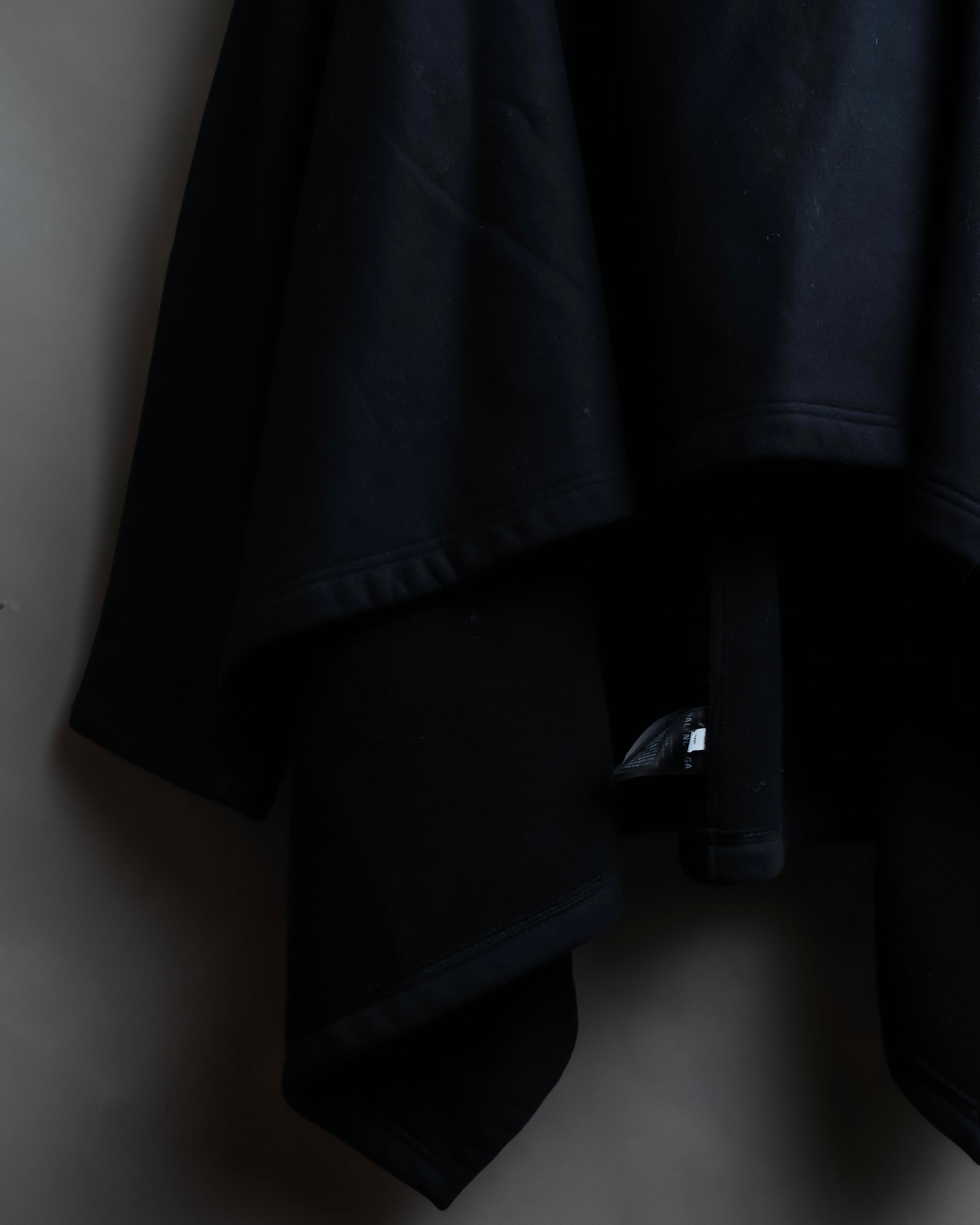 "BALENCIAGA" Oversized poncho flare silhouette hoodie
