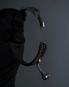 "Dolce & Gabbana" Curved rivet design silver metal bracelet