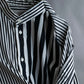 "GIVENCHY" Asymmetrical stripe pattern different thicknesses shirt