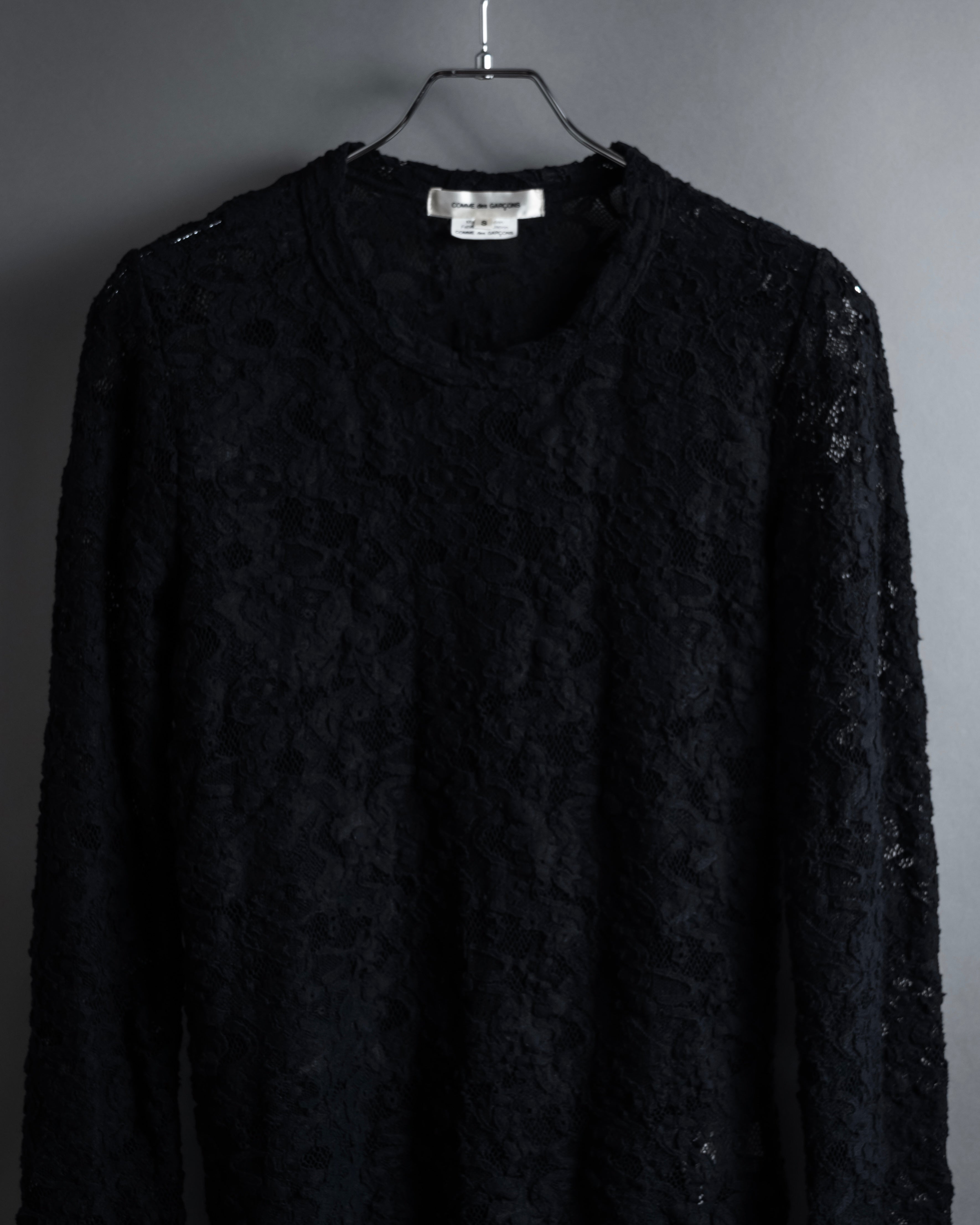 "COMME des GARCONS" 20SS Floral motif lace pullover