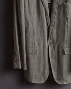 "Dolce & Gabbana" Raw edge frayed linen tailored jacket