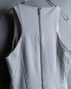 “Helmut Lang” Asymmetry designed v neck one piece
