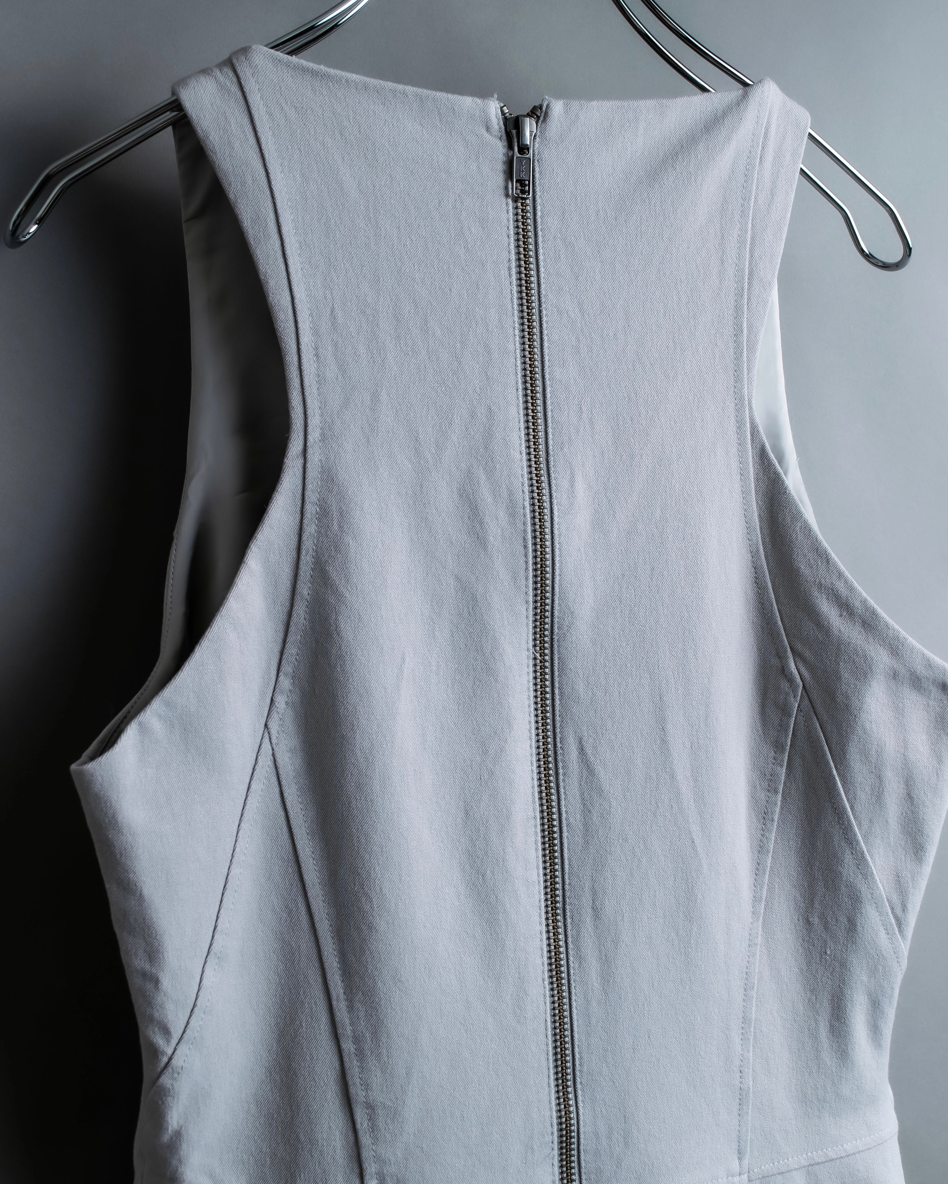 “Helmut Lang” Asymmetry designed v neck one piece