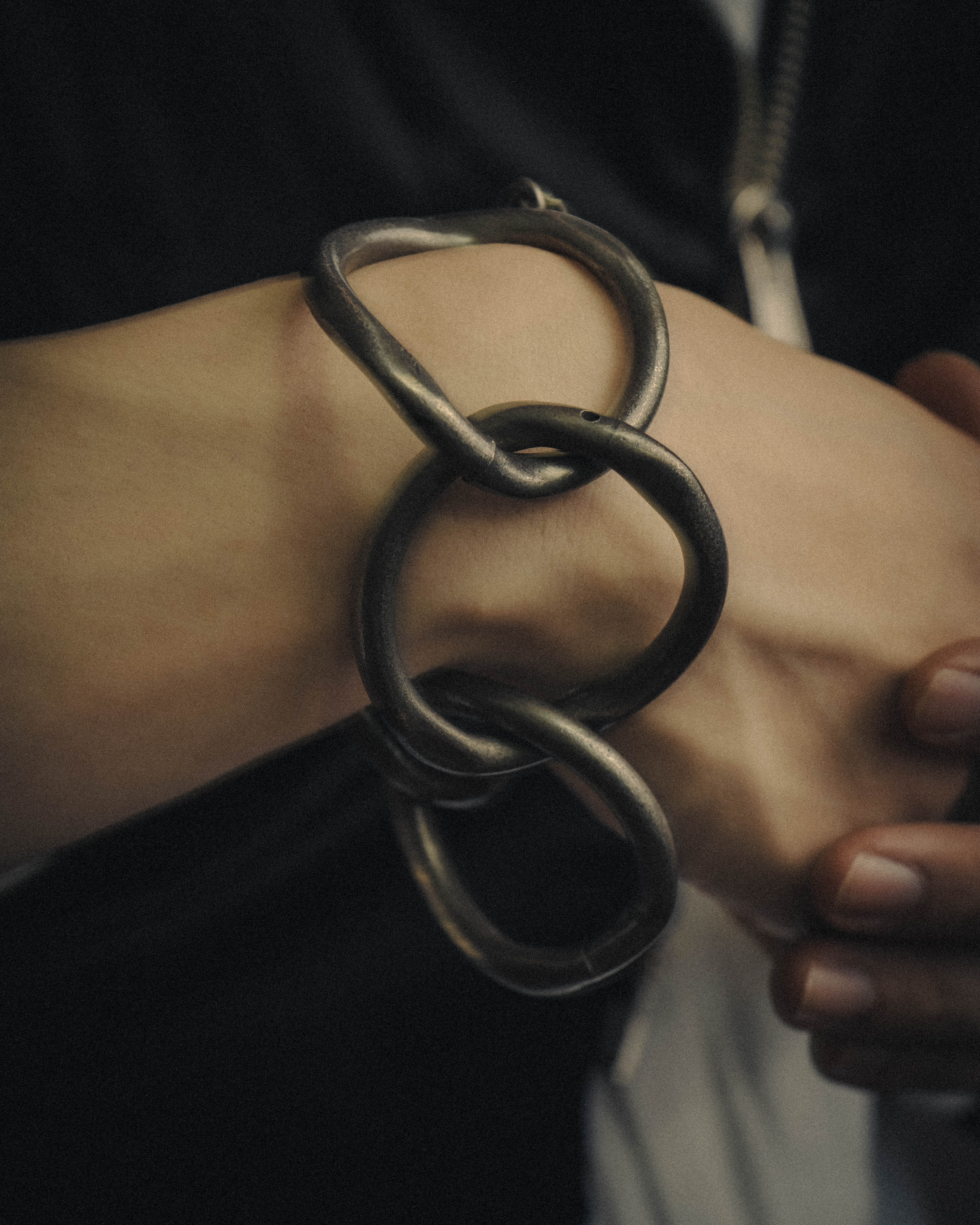 -SPECIAL- “Jean Paul Gaultier” 90’s-00’s sculptural gunmetal loop bracelet