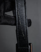 "YVES SAINT LAURENT" 80's-90's Logo engraved tassel detail bag